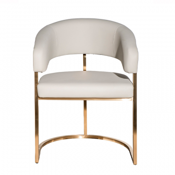 76AR-65200 Стул экокожа св.серый/матовое золото