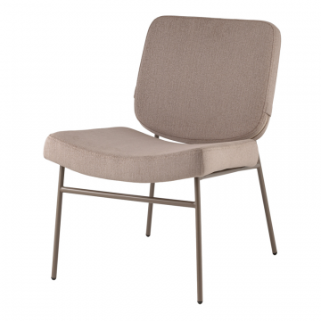 Кресло Эбигейл велюр бежевый, каркас бежево-серый