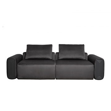 Диван трехместный Turin(2 секции) с мех т.серый велюр Colt1003