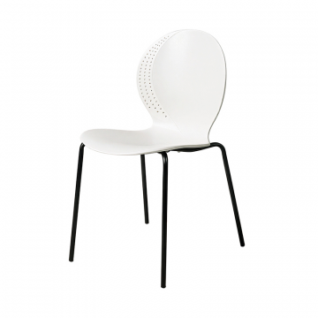 Стул Wave белый с черными ножками