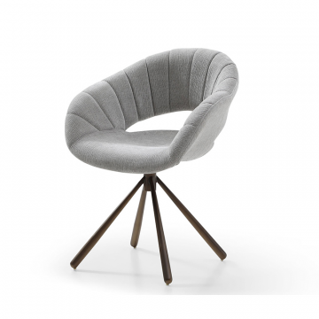 Стул Alessa Spin, серый/бронза