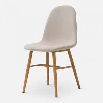 Стул в велюровой обивке Polina  единый размер бежевый