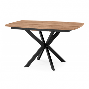 Деревянный стол Палу 130(170)х80 дуб веллингтон / черный