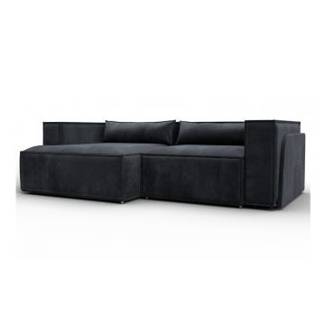 Диван угловой Лига-061 угол левый, TOWER 11 темно-серый, Велюр