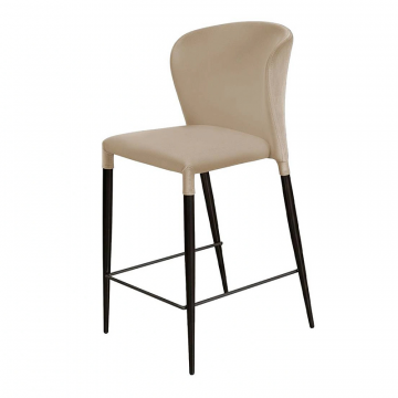Стул полубарный Albert, бархат бежевый 5/опора конус