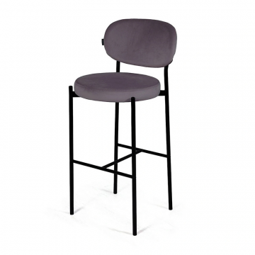 Стул барный Mason, бархат серый 27