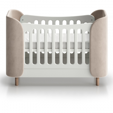 Кроватка KIDI Soft mini cпальное место 60*120 см (бежевый)