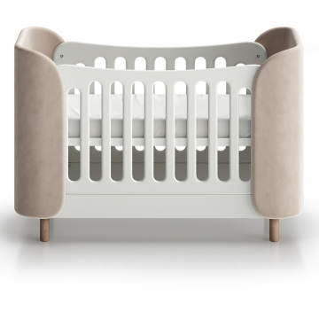 Кроватка KIDI Soft mini cпальное место 60*120 см антивандальная ткань (бежевый)