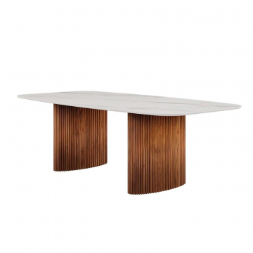 Стол овальный Denver 270, керамика матовая / две опоры