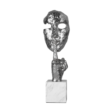Статуэтка настольная ArtHomeDecor TOP SECRET 7091 SILVER & WHITE