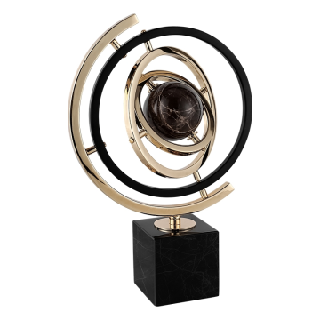 Статуэтка настольная  ArtHomeDecor SATURN 4171 S BLACK & GOLD