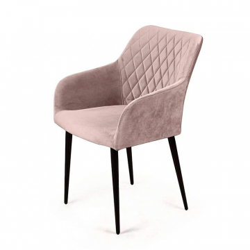 Стул с подлокотниками Robert, бархат пепельно-бежевый 25