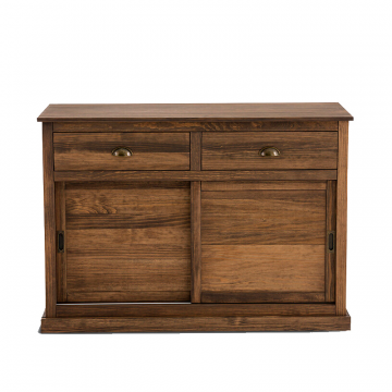 Двухдверный буфет с 2 ящиками массив сосны и МДФ Lunja