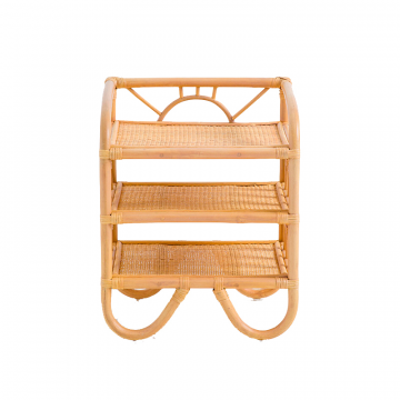 Винтажная прикроватная тумбочка из ротанга Minetta