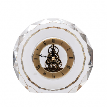 C81751 Часы настольные круглые, цвет золото