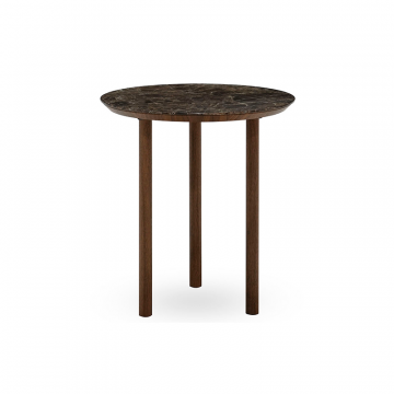 Стол журнальный Candy (45), мраморное стекло/орех
