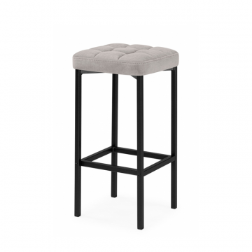 Полубарный стул Лофт серый (катания сильвер) / черный