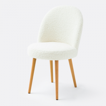 Кресло в обивке из букле Ins  единый размер бежевый