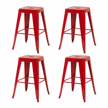 Стул барный TOLIX красный глянцевый KD 4 шт.