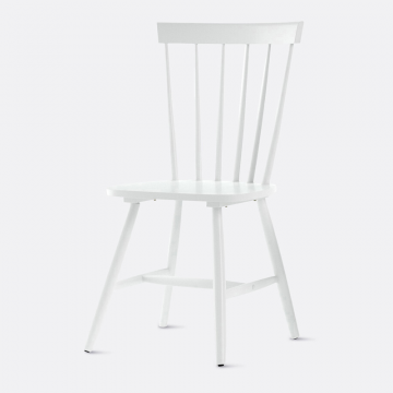Стул с перекладинами из массива гевеи Jyko  единый размер белый