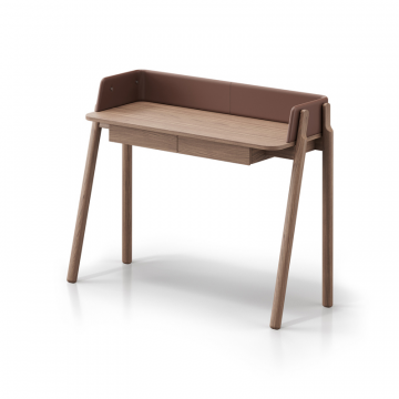 Консоль Basic 120*45 см (натуральный дуб, кирпичный экокожа)