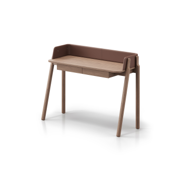 Консоль Basic 120*45 см (натуральный дуб, кирпичный экокожа)