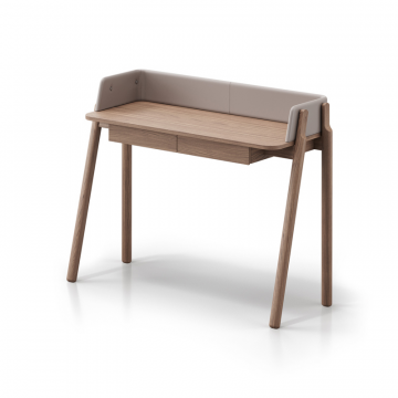 Консоль Basic 120*45 см (натуральный дуб, бежевый экокожа)