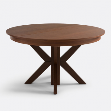 Обеденный стол на 6 - 12 персон шпон ореха и тонированный бук GOSLING  12 персоны каштановый