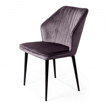 Стул Berg, бархат светло-серый 26