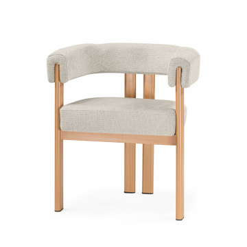 Стул на металлокаркасе Selma бежевый / бук