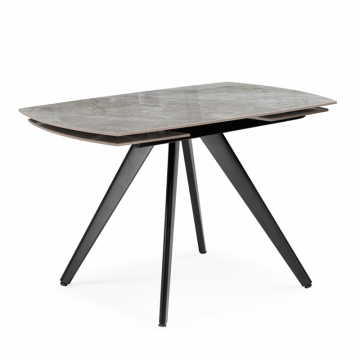 Керамический стол Silvi 120(180)x80 серый / черный