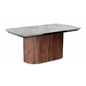 Керамический стол Lagos 160(240)x90 серый / орех