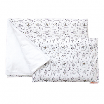 Постельное бельё в детскую кроватку «Зверушки» (сатин). Состав: наволочка 40*32 см, пододеяльник 90*110 см