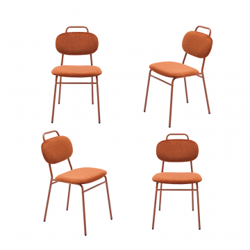 Комплект из 4-ух стульев MOLLY разборный терракотовый