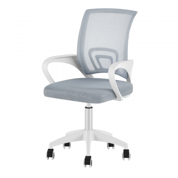 Кресло офисное TopChairs Simple SN серый пластик белый