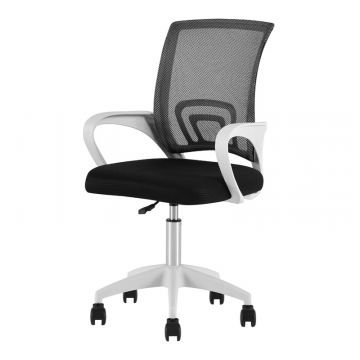 Кресло офисное TopChairs Simple SN черный пластик белый