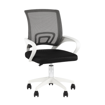 Кресло офисное TopChairs Simple SN черный пластик белый