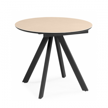 Керамический стол Трейси 90 okara light yellow / черный