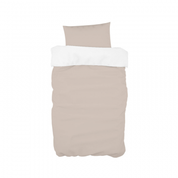 Постельное бельё в детскую кроватку (бежевый, сатин). Состав: наволочка 40*32 см, пододеяльник 90*110 см