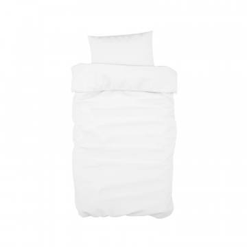 Постельное бельё в детскую кроватку (белый, сатин). Состав: наволочка 40*32 см, пододеяльник 90*110 см