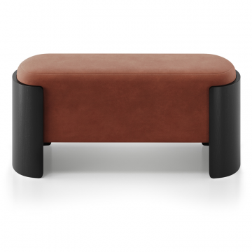 Банкетка Lagom 100 см (сиена FiberGuard, черный)