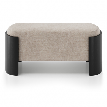 Банкетка Lagom 100 см (молочный рогожка, черный)