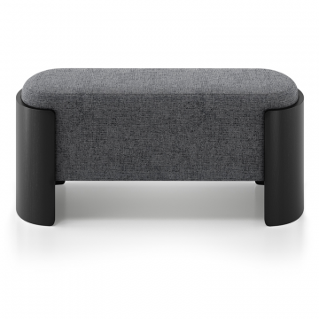 Банкетка Lagom 100 см (серый рогожка, черный)