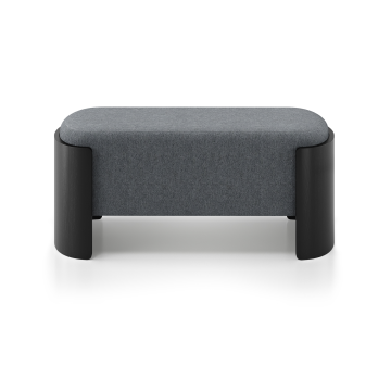 Банкетка Lagom 100 см (серый твид, черный)