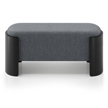 Банкетка Lagom 100 см (светло-серый твид, черный)