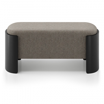 Банкетка Lagom 100 см (капучино твид, черный)