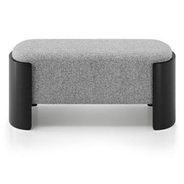 Банкетка Lagom 100 см (серебро мех, черный)