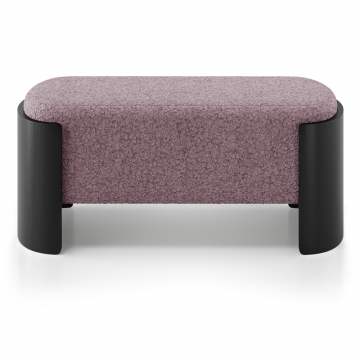 Банкетка Lagom 100 см (пыльная роза мех, черный)