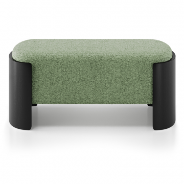 Банкетка Lagom 100 см (мятный мех, черный)