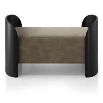 Банкетка Lagom 2 120 см (серо-зеленый FiberGuard, черный)